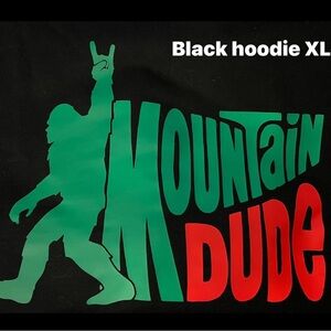 Mountain Dude Black Hoodie
